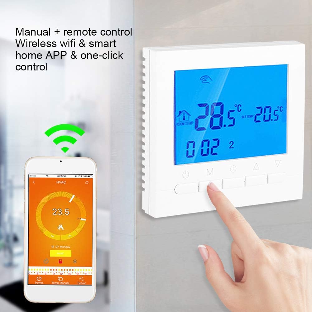 Temperature Remote Controller Programmable Digital Thermostat LCD Screen Remote Control Temperature ...