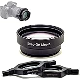 FotoZ Macro Conversion Lens, 37-72mm Close Up Lens Attachment for Camera | 8 Diopter Optical Glass, 37-72mm Compatibility, Quick Snap-On Design, For Insect, Flower &amp; Product Photography