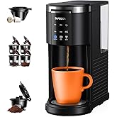 SHARDOR 3 in 1 Single Serve Coffee Maker for K Cup & Ground Coffee & Teas, Pod Coffee machine, 6–14oz Brew Sizes, 40oz Detachable Water Reservoir, Descale Settings, Black