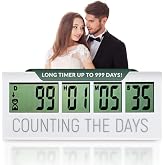 Countables Counting the Days Countdown Clock - Up to 999 Days LCD Digital Timer - Easy to Set &amp; Read Reusable Count Down Timer for Retirement, Wedding, Christmas, Holiday,Baby Due Date,Birthday &amp; More