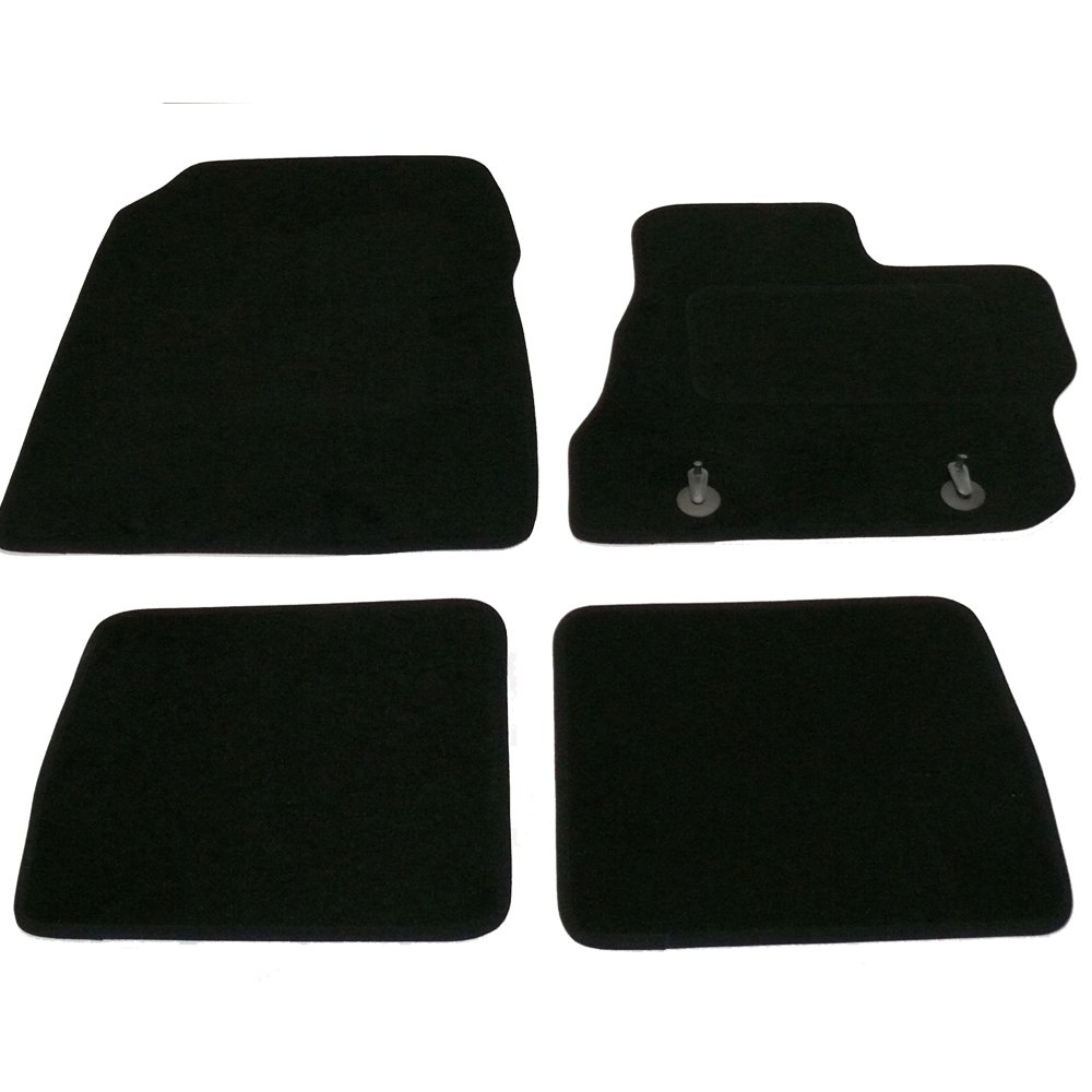 Sakura Mat Set Toyota IQ Carpet with Carpet Heelpad 2009 Onwards - Black