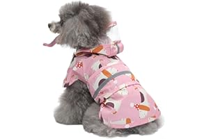 IOICYBF Dog Raincoat Hooded, Reflective Slicker Poncho Adjustable Waterproof Lightweight Rain Jacket for Dogs,Dog,XXL