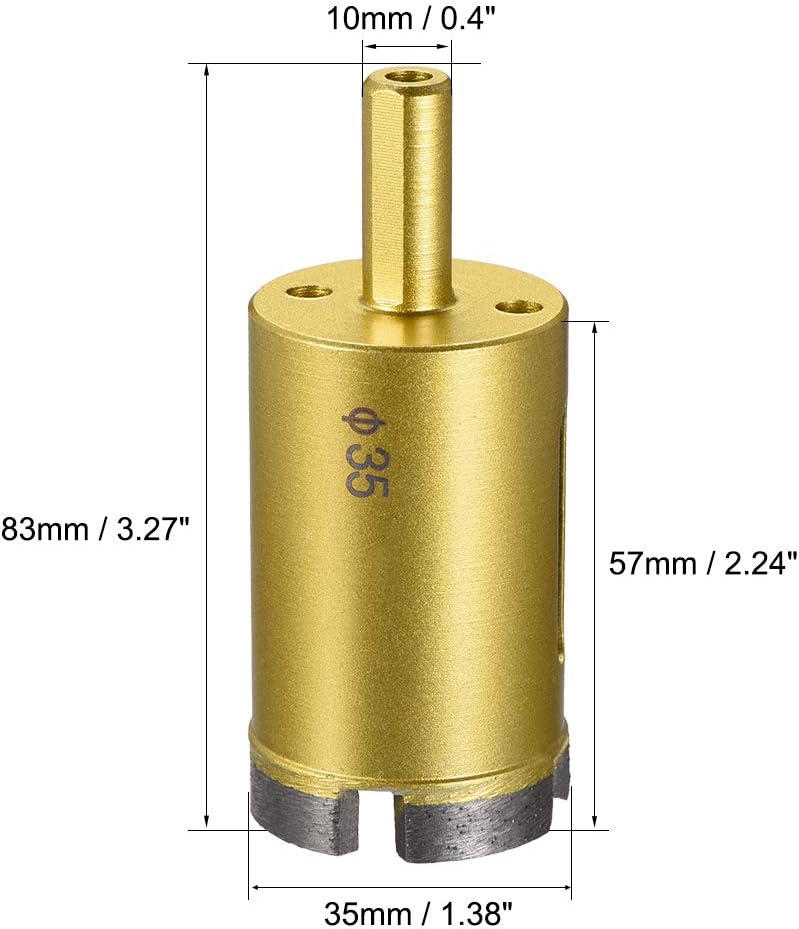 sourcing map 35mm Dry/Wet Hole Saws Diamond Core Drill Bit for Concrete Brick Block Stone Masonry Tile Glass - Image 5