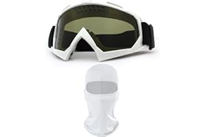 immoono Motorcycle Goggles with Face Mask, Windproof Dirt Bike Racing Ski Goggles Protective Safety Glasses with Balaclava