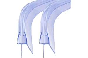 dDanke Curved Shower Door Seal 2 Pack 40cm for 4 to 6mm Glass Long 12mm Soft Lip PVC Replacement Seal for Round Shower