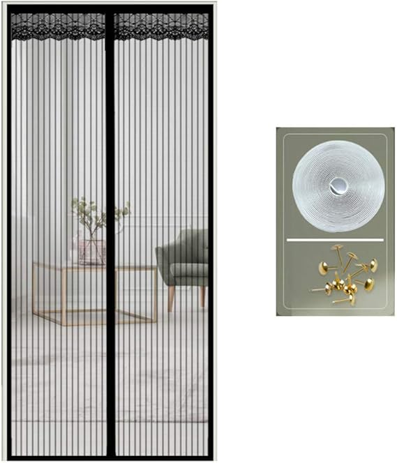 ROEML Fly Screen Door, Polyester Curtain Super Quiet