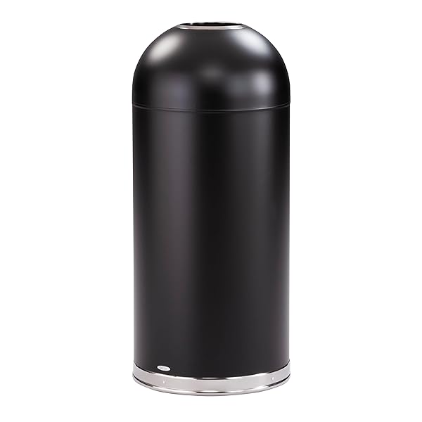 SAFCO OPEN TOP DOME TRASH CAN, 15 GALLON...