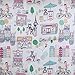 Comfort Spaces Paco 3 Piece Full/Queen Comforter Set Kitty Cat Paris Eiffel Tower Cute Print for Toddler Kids Boys Girls All Season Down Alternative, Aqua