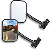 Door Off Mirror Compatible with Jeep Wrangler TJ JK 4x4 Off-road Morror Rectangular Mirrors Quick Release Side View Mirror, 2