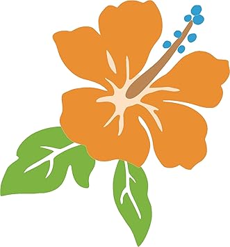 Amazon Com Cool Colorful Hawaiian Island Tropical Cartoon Icon Vinyl Decal Sticker 4 Tall Flower 1 Automotive