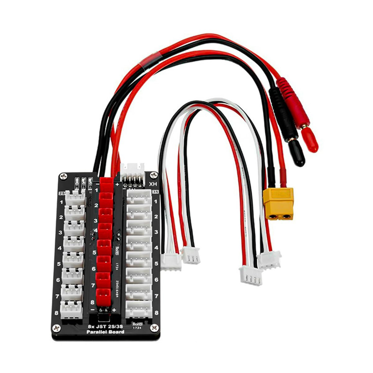WANGCL 2-3S Parallel Charging Board JST Parallel Charging Board for RC Drone Helicopter DIY Accessories