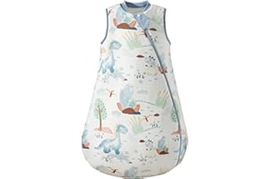 usbettas 1.0 Tog 2.5 Tog Baby Sleep Sack, Unisex Cotton Toddler Sleeping Sack for Babies, 2-Way Zipper Baby Wearable Blanket