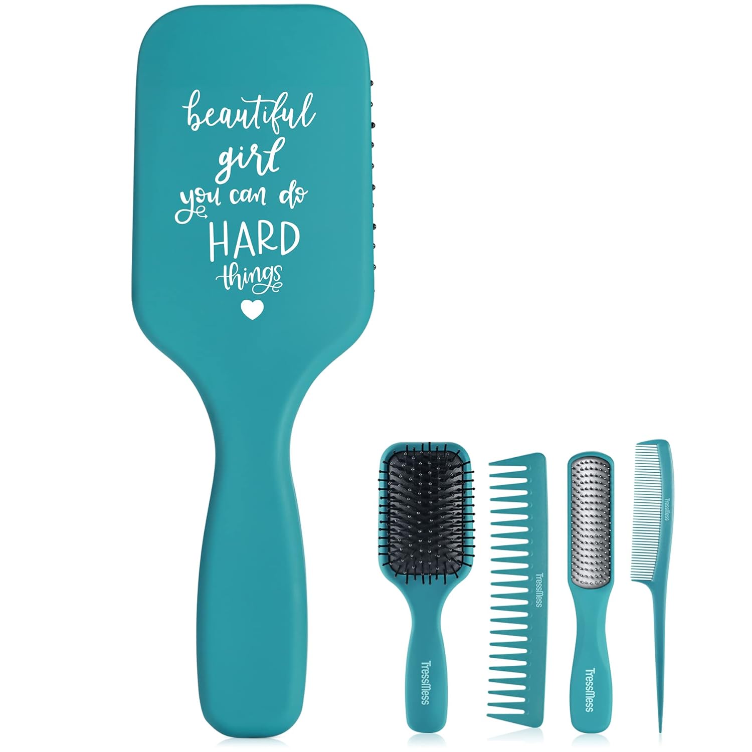 Daughter Gifts from Mom Dad - Beautiful Girl You Can Do Hard Things - Birthday Gifts for Sister Coworker Friend Girlfriend Unique Hair Brush Gift Set for Graduation Christmas Valentines Day Galentines Day Going Away Gifts by TressMess : Beauty