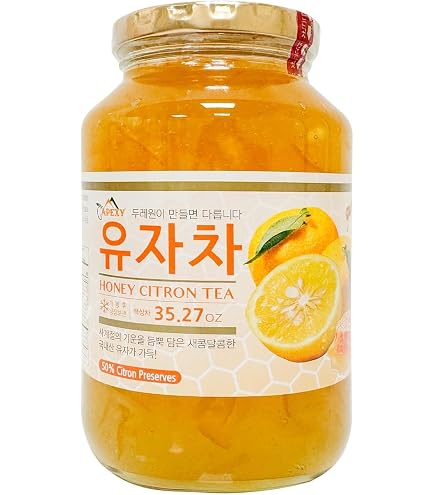 DAMTUH Korean Citron Honey Tea – 1kg (2.2lbs) – Marmalade Style, Caffeine Free