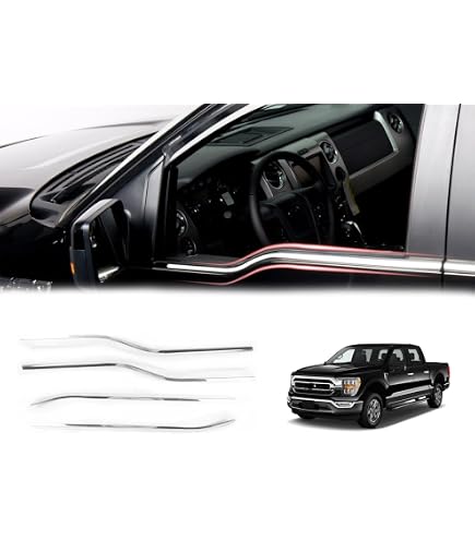 Putco Chrome Window Trim Accents For 2015-2020 Ford F-150 SuperCrew (ABS, Peel & Stick)