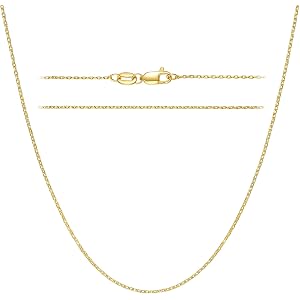 Zikonyou Gold Necklaces for Women 14K Gold Chain for Women Gold Cable Chain | Dainty Gold Cable Chain Necklace for Womens Sim