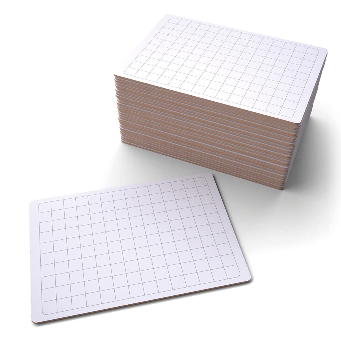 Show-me A4 Rigid Drywipe Gridded Whiteboards, Perfect Classroom Whiteboards For Teachers or Home Pack 30 GFB30