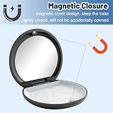 SwirlColor Retainer Case Portable Denture Box with Mirror and Removal Tool view 3
