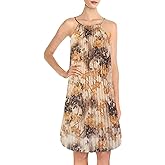 Ellames Women's 2026 Summer Spaghetti Strap Pleated Casual Swing Dress with Belt