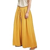 JEGERMIG Women's Wide Leg Baggy Jeans Plus Size Loose Elastic Waist Denim Pants with Deep Pockets Light Blue