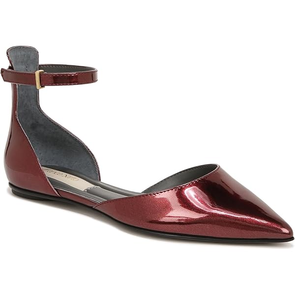 Amazon.com | Franco Sarto Sarto Womens Holly Pointed Toe D'Orsay Ballet Flat  Black Leather 5 M