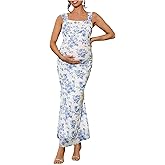 Floerns Women's Floral Maternity Dress Bodycon Fishtail Long Pregnancy Tank Dresses
