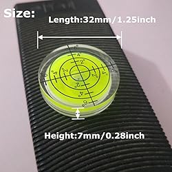 LAIESYA 3Pcs Circular Bubble Level Bullseye Degree