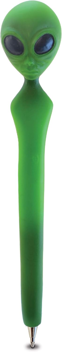 Planet Pens Alien Novelty Pen - Fun & Unique Kids & Adults Office Supplies Ballpoint Pen, Colorful Science Fiction Writing Pen Instrument For Cool Stationery School & Office Desk Decor Accessories