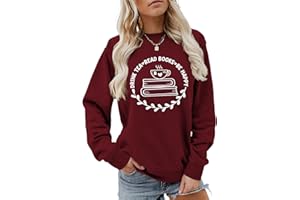 Hadomaki Drink Tea Read Books Be Happy Sweatshirt Book Lover Shirt Cute Graphic Sweater Women Crewneck Reading Pullover Tops