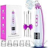 Blackhead Remover Pore Vacuum Upgraded Pore Cleaner Electric Whitehead Extractor Tool-5 Suction Power,5 Probes,USB Rechargeable Blackhead Vacuum