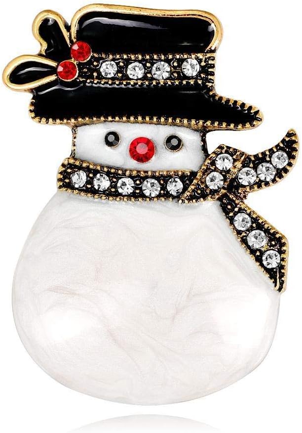 Color : A Creative Brooch Pin Brooch brooch Christmas Snowman brooch Brooch 2 piece set Badge Pin Lapel Pin