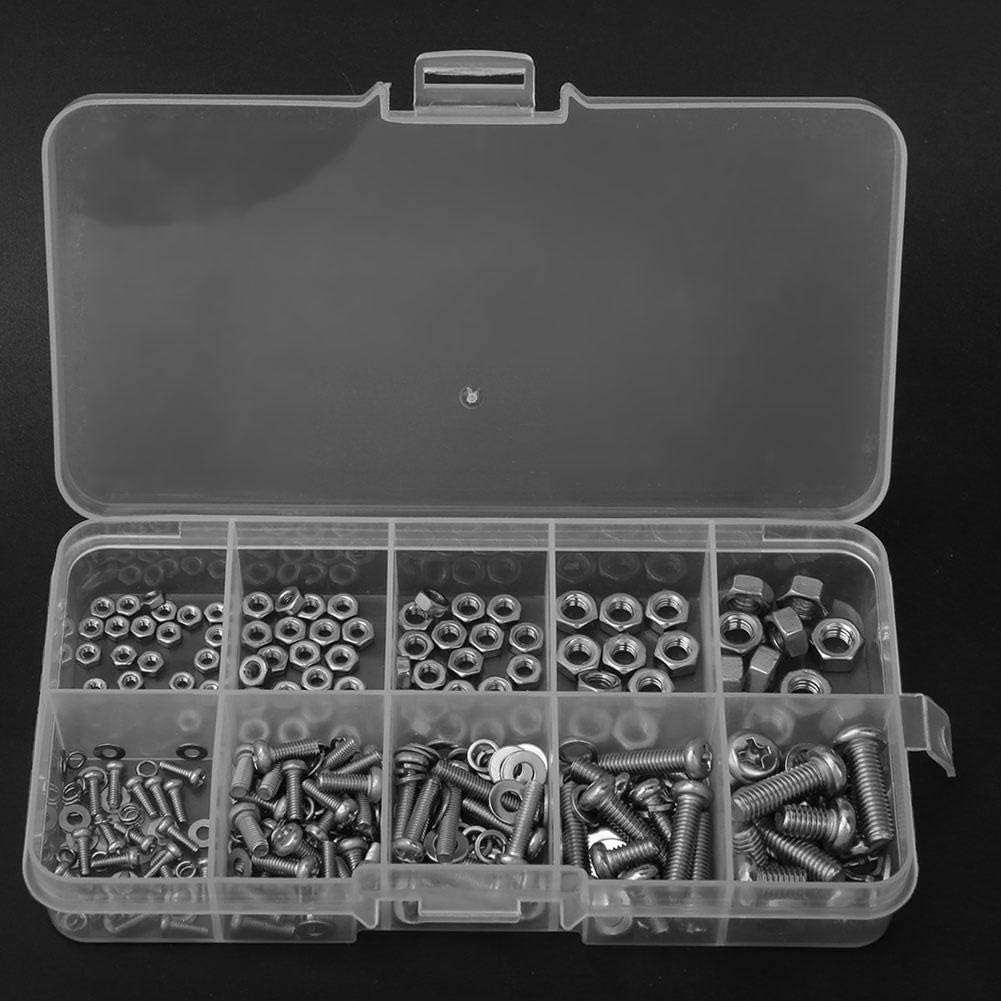240 Pcs Cross Bolt Nut Gasket Assortment Set M2 M2.5 M3 M4 M5 Stainless Steel Fastening Tool Set - Image 3