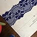 2.5 Inches Wide Dark Blue Stretchy Lace Ribbon with Floral Pattern for Sewing, Garters Decorating, Floral Designing & Crafts -10 Yards (Navy Blue)