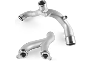 AULINK (OEM Part) LR090630 LR092992 AJ813917 AJ813865 C2Z28536 Aluminum Water Pump Thermostat Top Crossover Hose For 2010-2021 Land Rover LR4 Discovery Range Rover Sport, Jaguar XF XJ F-Type F-Pace