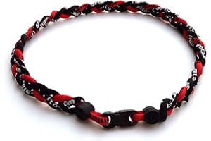 CEBUY 3 Rope Braided Tornado Titanium Sport Baseball Necklace 20"