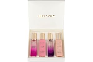 BELLA VITA LUXURY BellaVita Luxury Women's Perfume Gift Set | 4x20ml | Notes of Floral, Sweet, Spicey Red Fruit, Vanilla & Musk | DATE, SENORITA, GLAM & ROSE | French Parfum Collection Gift Set
