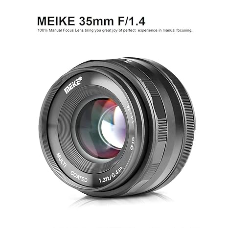 MEIKE MK-35mm F/1.4 Manual Focus Large Aperture Lens Compatible with Fujifilm Mirrorless Camera Such as X-T1 X-T2