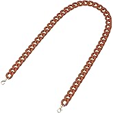 uxcell Acrylic Purse Strap, 35.4 Inch Matte Bag Chain Shoulder Purse Clutches Strap Replacement Bag Chain with Buckle for Handbag, Shoulder Bag Crossbody, Dark Brown