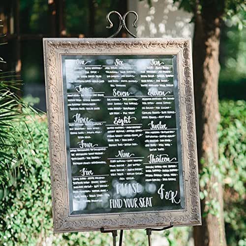 Amazon Com Mirror Seating Chart Customized And Hand Painted With Choice Of Frame Color And Size Handmade