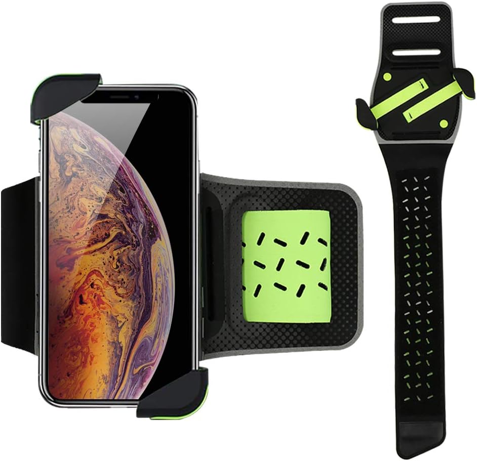 Lioeo Armband for iPhone 7/7 Plus 8/8 Plus 6/6 Plus iPhone X/XR/Xs Max Samsung Galaxy S9/S9 Plus S8/ S8 Plus S7 Sport Armband for Phone Running Gym Workout Universal Fits Quick Lock Cell Phone Holder