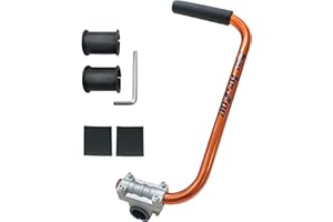 NeJesZoe Ergonomic Trimmer Handle Grip for Weed Wacker Extension Handle, Ergonomic String Trimmer Handle Lawn Trimmer Grips with Bracket Clamp for String Trimmer, Lawn Care, Landscaping (Orange)