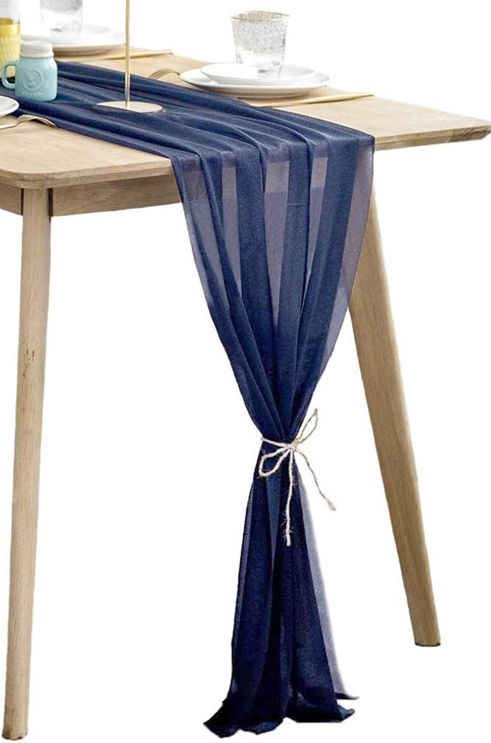 Best navy blue table runner wedding
