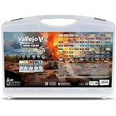 Vallejo - Model Color Combination Case | Premium Acrylic Paint Brush Set | Create Lighting and Shading Effects | Historical Colors Kit | Portable Hobby Storage Box | 80 Bottles x 18 ml. (0.60 fl.oz)