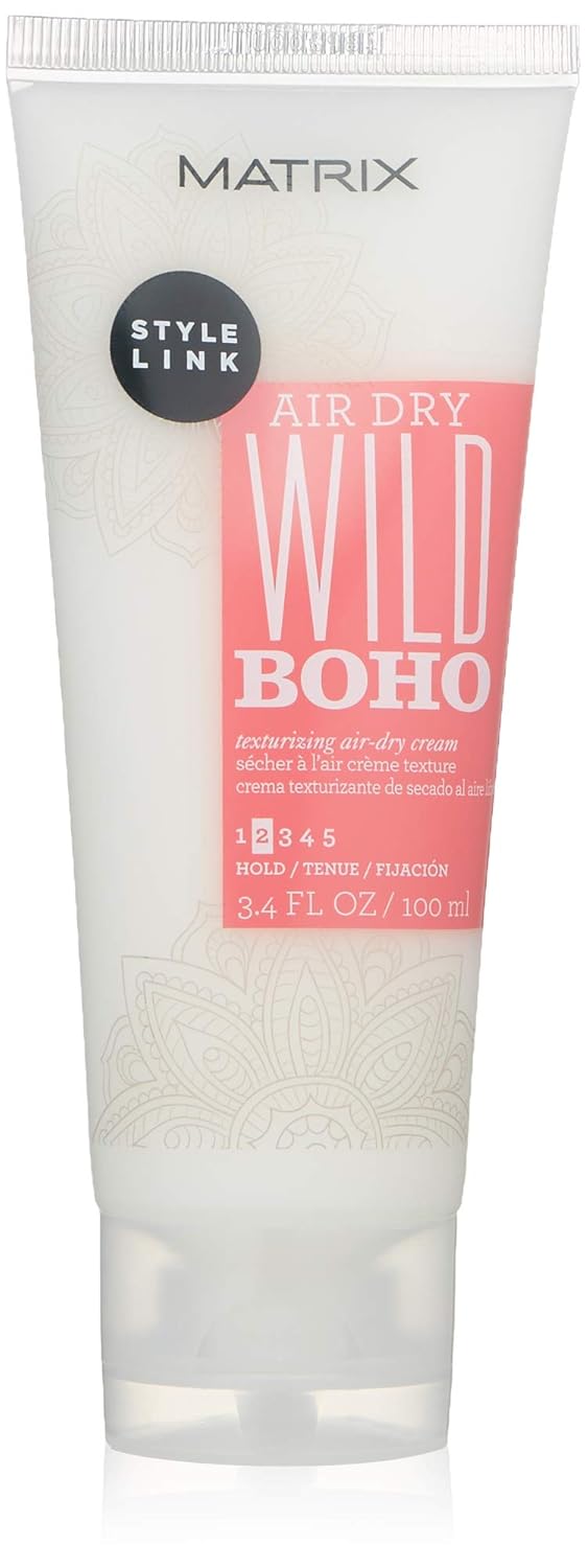 MATRIX Style Link Wild Boho Texturizing Air-Dry Cream | Texturizes & Enhances Natural Shape of Hair | For Fine Hair | 3.4 Fl. Oz.