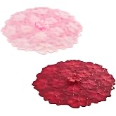 Charles Viancin - Set of 2 Geranium 4 Inch Silicone Drink Covers - Airtight Seal