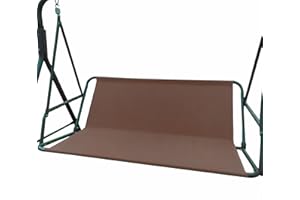 NXIEBFEK Porch Patio Swing Seat Cover, Bench Swing Replacement Covers, 600D Thicken Oxford Waterproof Fabric Swings Seat Cover for Outdoor Garden Swings Chair (Coffee, 54.3x19.7x19.7 inch)