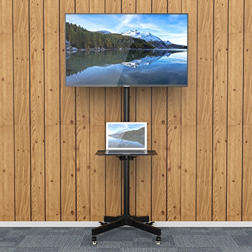 1homefurnit Mobile TV Cart Floor Stand Mount Home Display Trolley for 23"-55" Plasma/LCD/LED