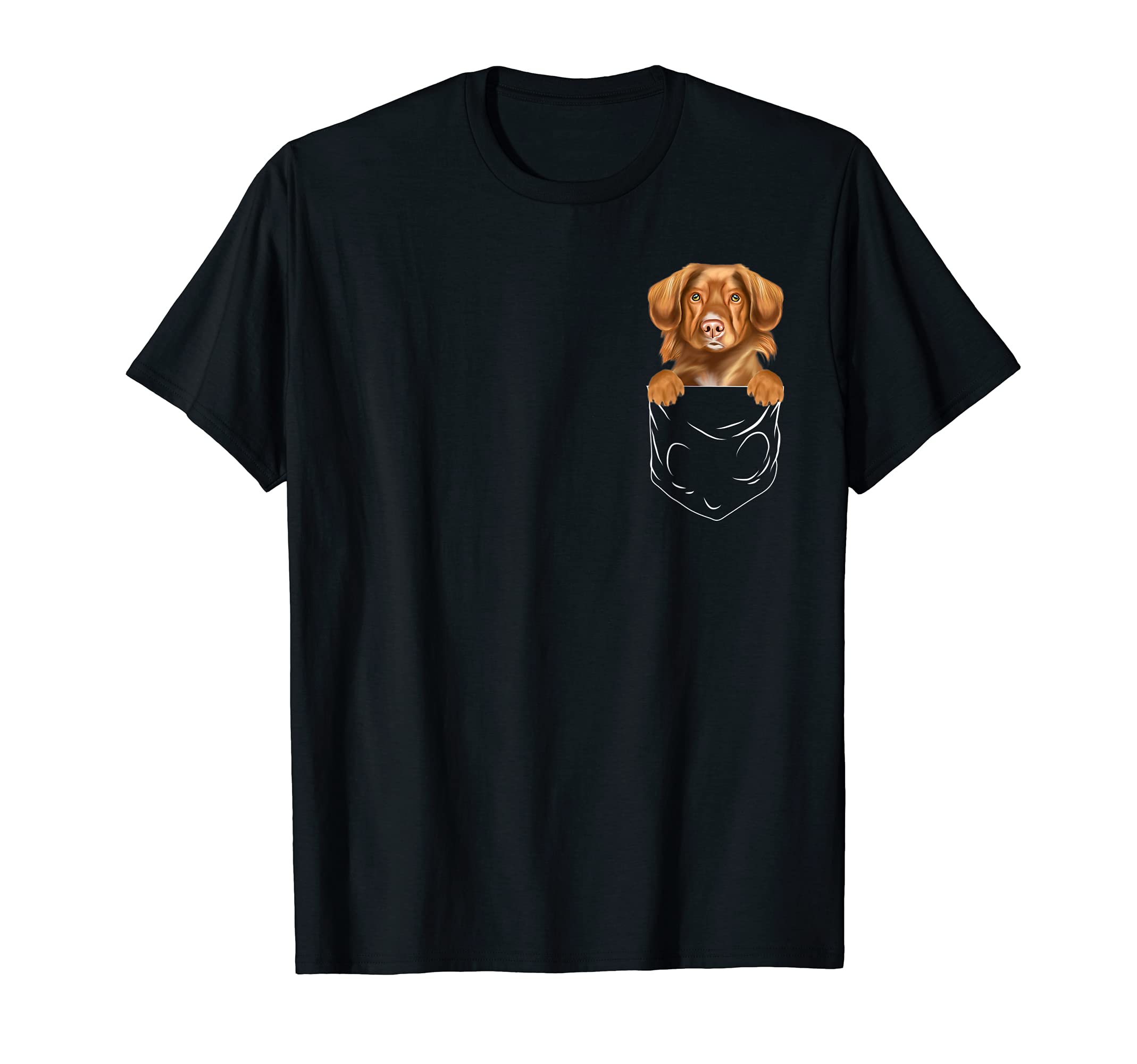 Dog In Pocket Duck Tolling Retrievers Funny Dog Lover T-Shirt