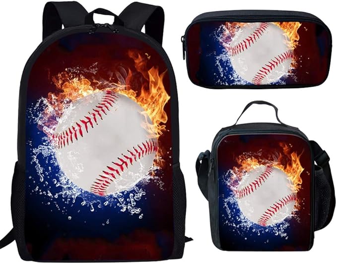 Showudesigns Baseball Backpack for Boys 3Rd 4Th 5Th 6Th 7Th Grade Primary Student Kids Bookbag