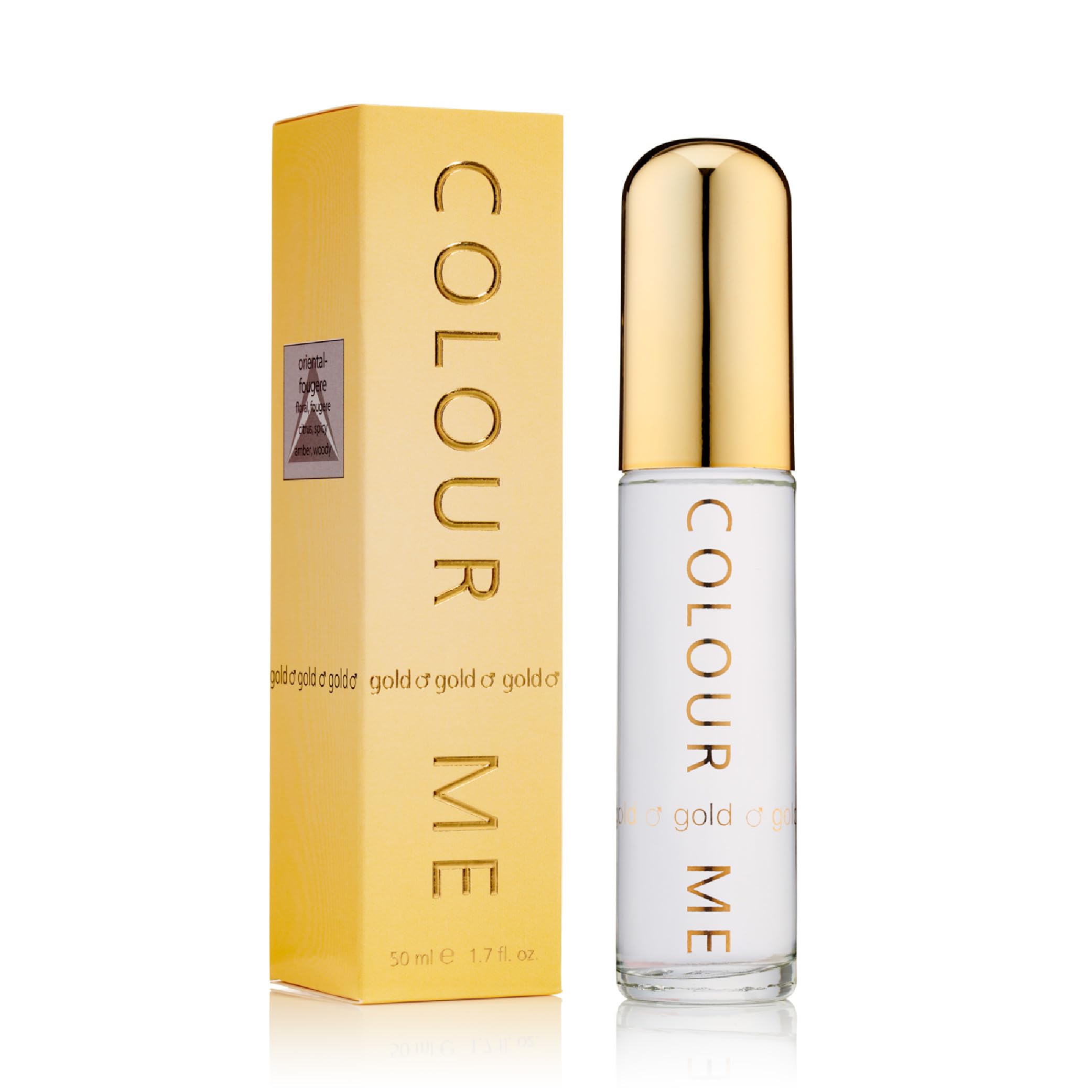 COLOUR ME Gold Homme Perfume for Men. 50ml Eau de Parfum, Luxury Fragrance - Mens Aftershave, Long Lasting Fragrance for Men by Milton-Lloyd